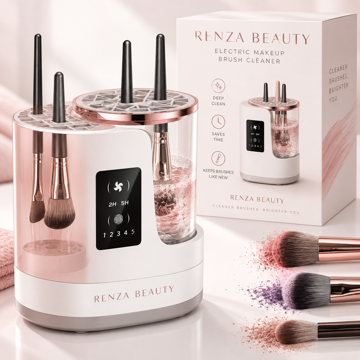 Renza Beauty Electric Makeup Brush Cleaner