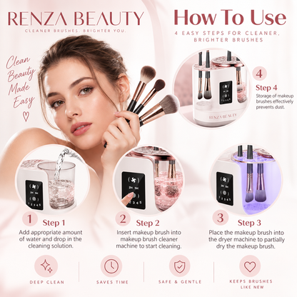 Renza Beauty Electric Makeup Brush Cleaner